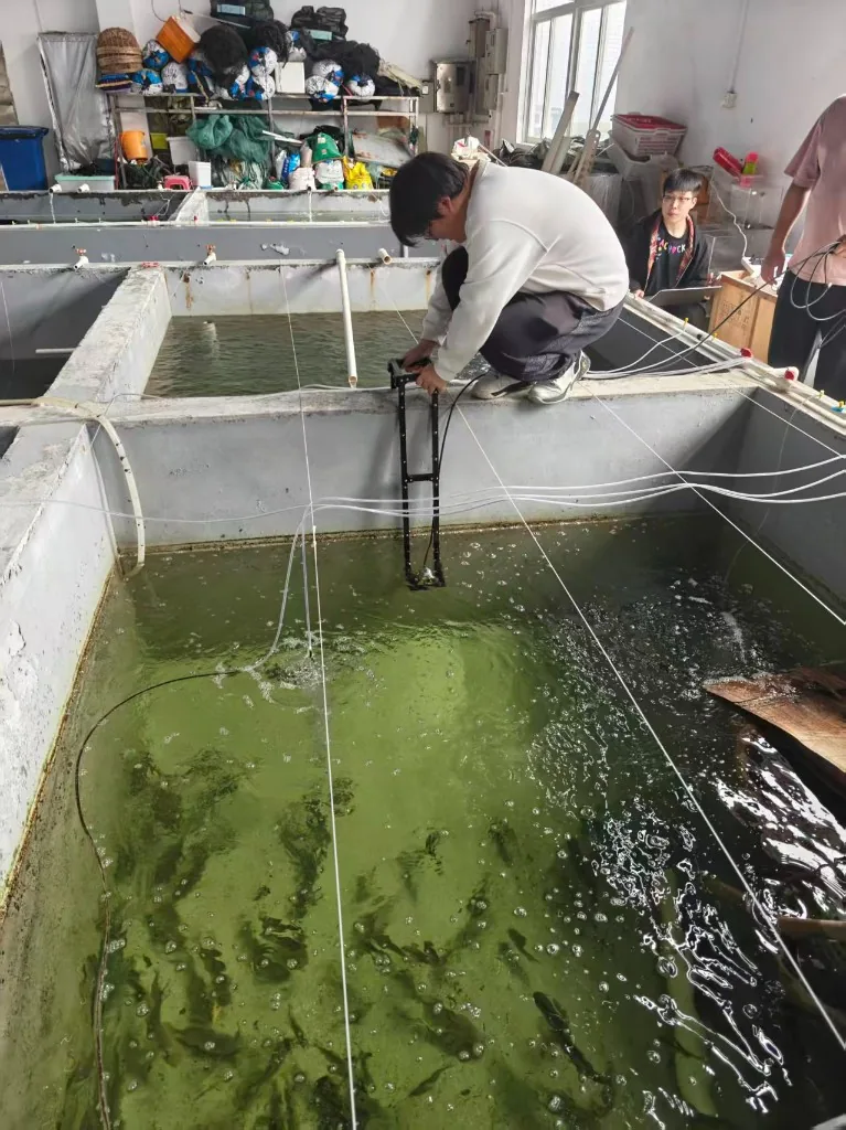 技术人员现场安装感知支架